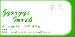 gyorgyi imrik business card